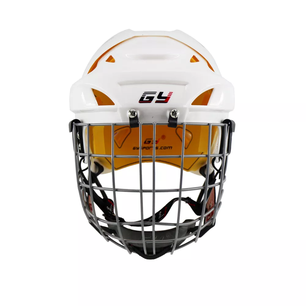 Casque de joueur de hockey pour tête ronde