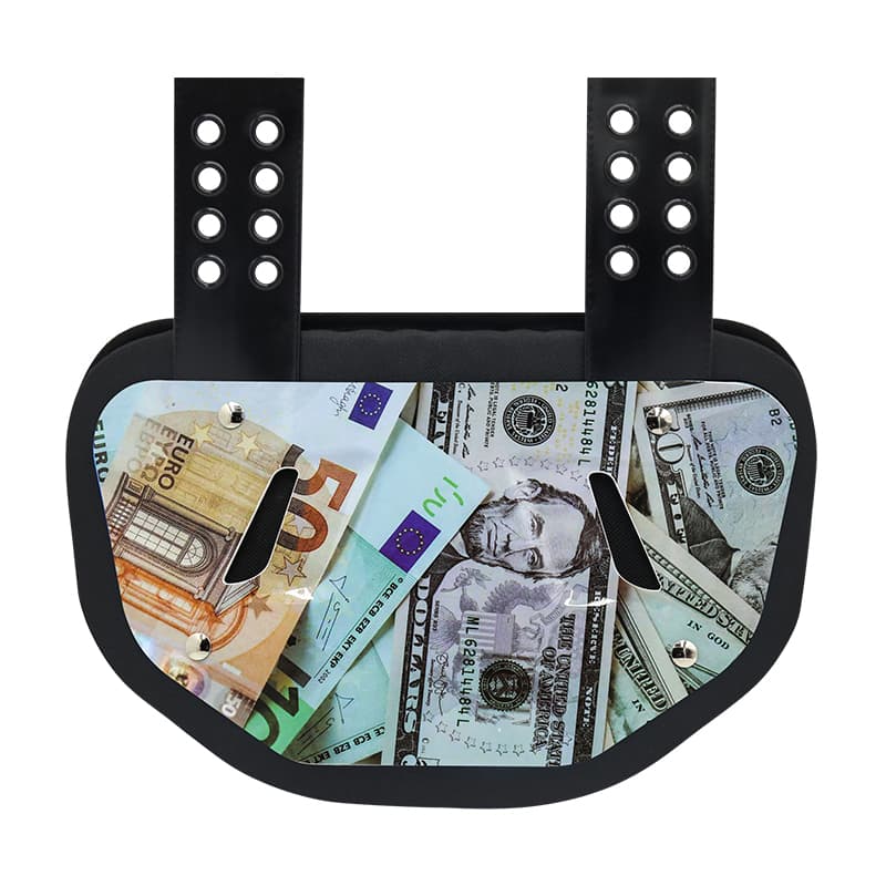 Plaque arrière de football américain résistante aux chocs – Protection de la colonne vertébrale légère et ventilée